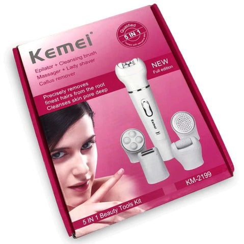 Kemie 5-in-1 Beauty Shaver - Easy Hair Removal, Best Self-Care Gift