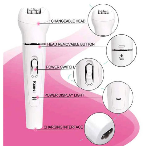 Kemie 5-in-1 Beauty Shaver - Easy Hair Removal, Best Self-Care Gift